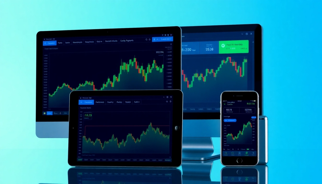 Dynamic AICoin dashboard showcasing real-time crypto charts, alerts, and cross-device compatibility for enhanced trading insights.