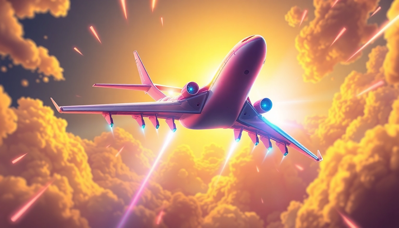 The aviator game online featuring an airplane soaring with multiplier effects for thrilling gameplay experience, bright visuals, and immersive graphics for players.