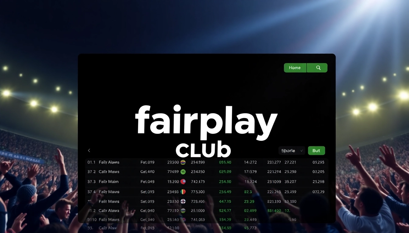 Engaging image of the fairplay club platform with betting options and sports visuals, highlighting trusted online gaming.