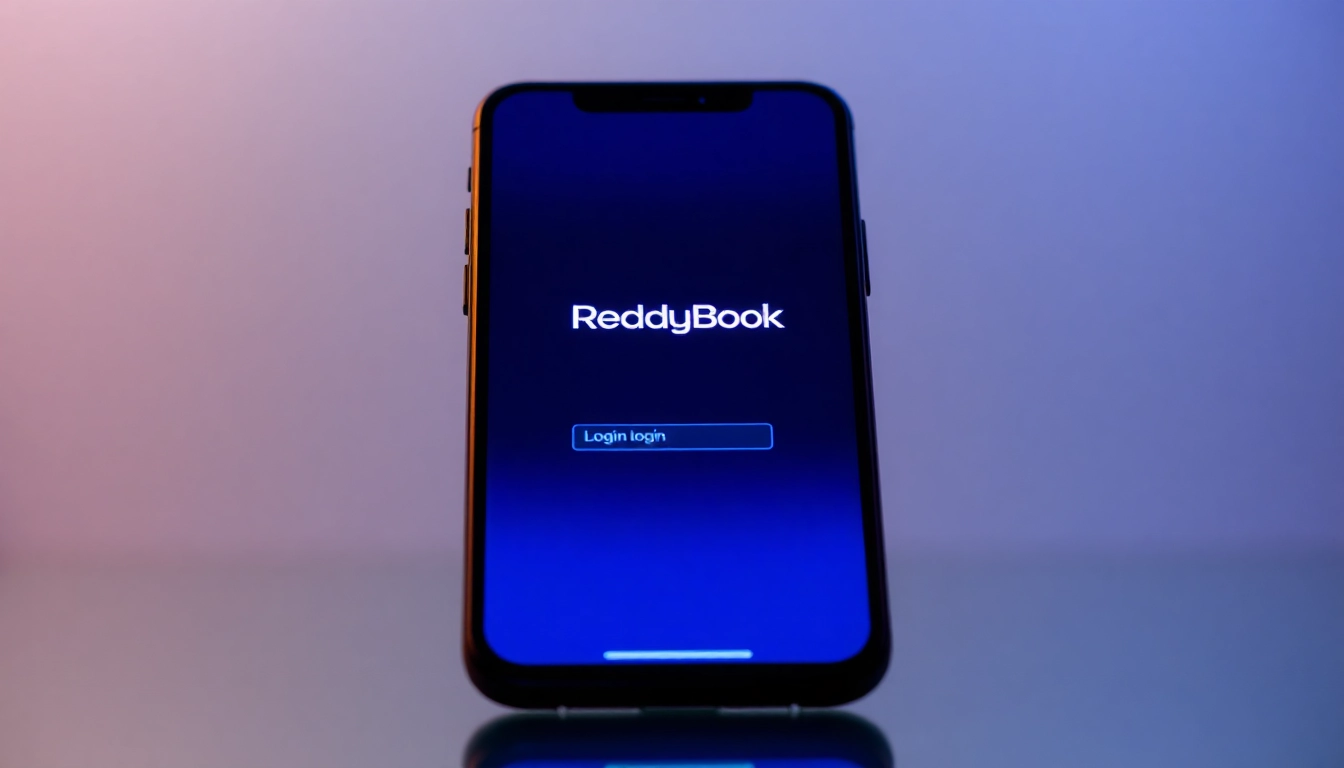Reddy Book Login screen on smartphone showcasing user-friendly interface and secure access features.
